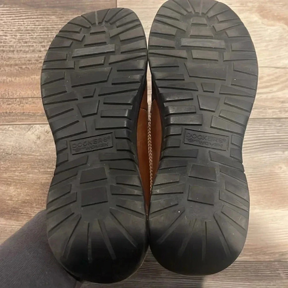 Dockers Loafers Women’s 7.5 Chestnut Brown Leather Upper Rubber Sole Casual EUC - Picture 6 of 6